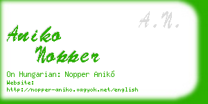 aniko nopper business card
